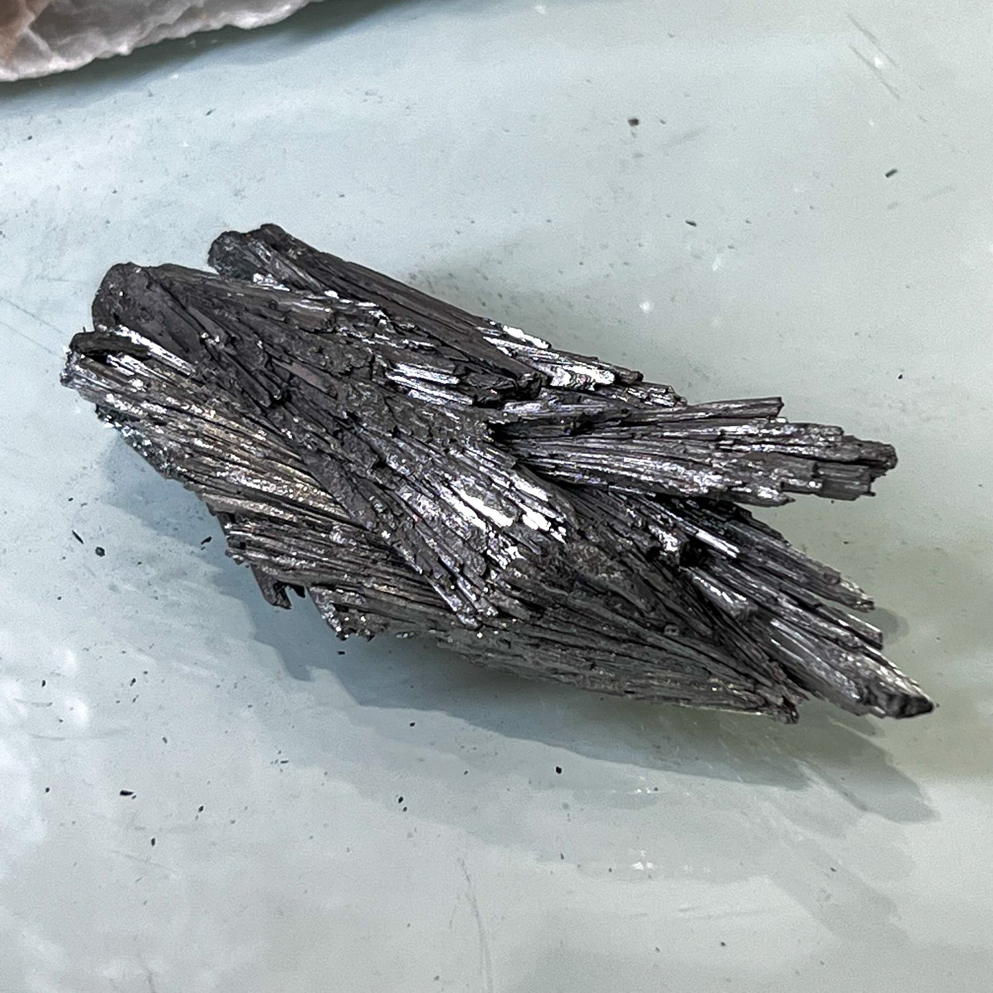 Silver Aura Black Kyanite