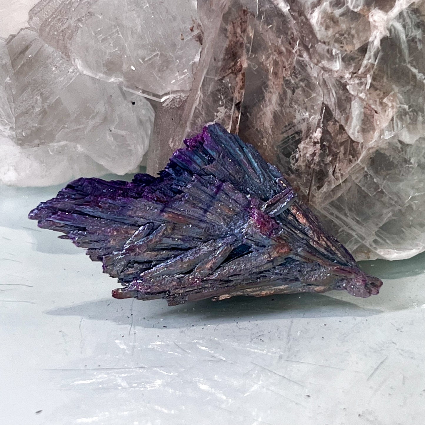Rainbow Aura Black Kyanite