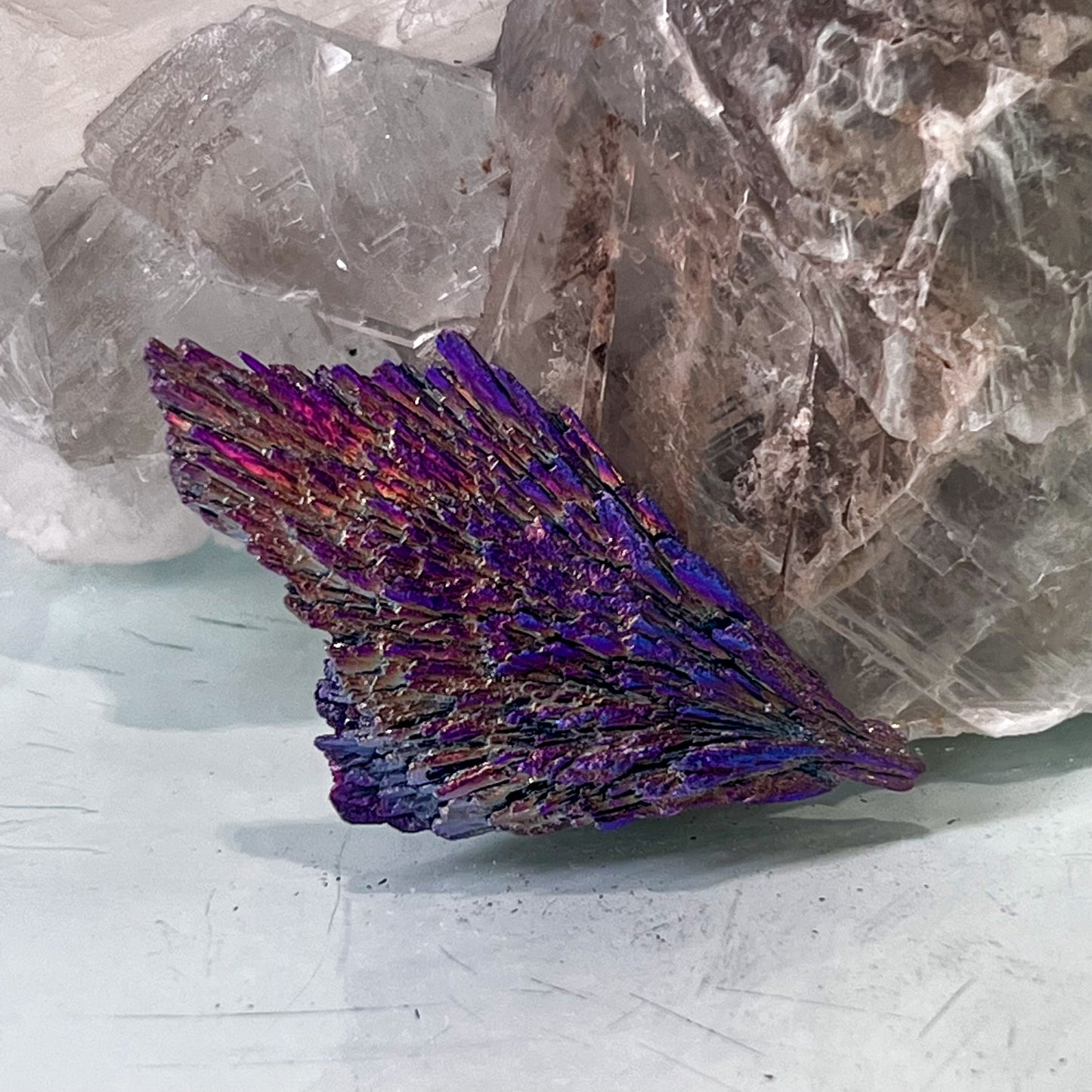 Rainbow Aura Black Kyanite