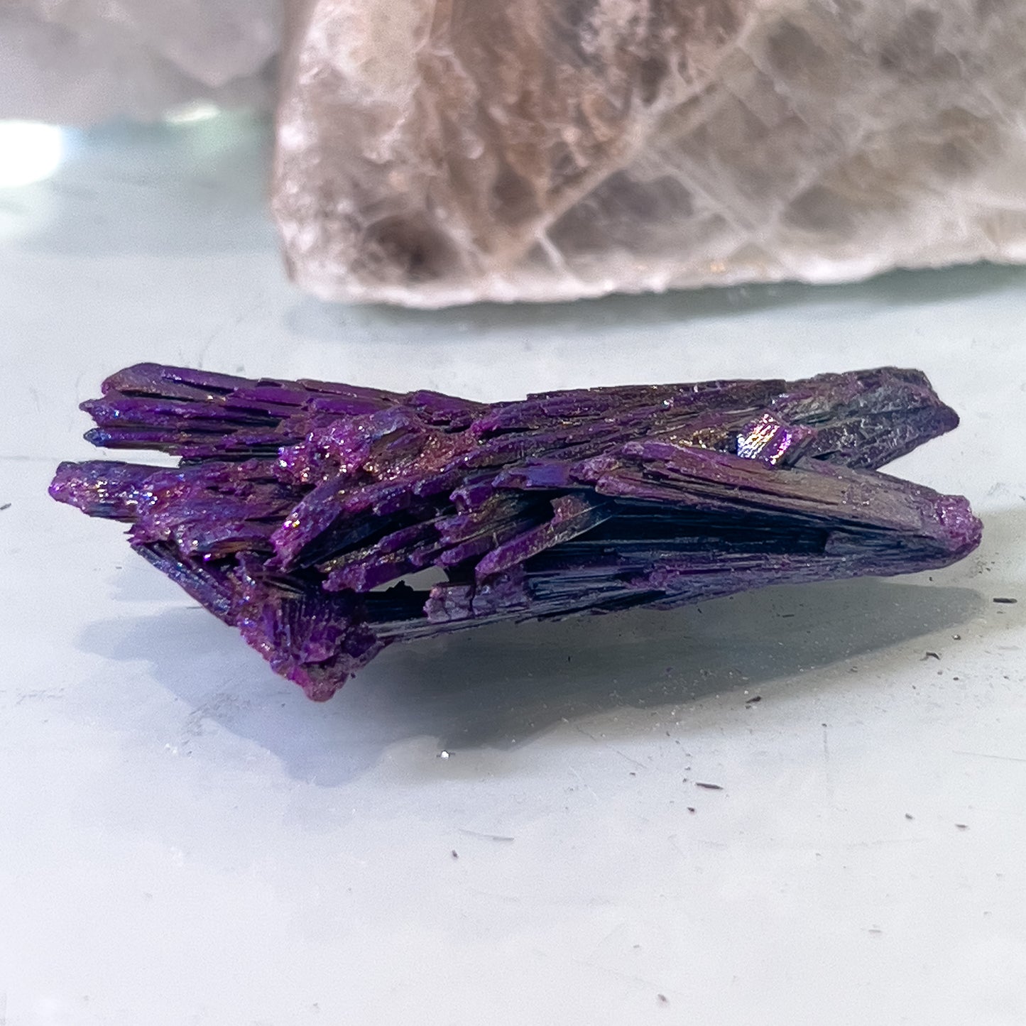 Rainbow Aura Black Kyanite