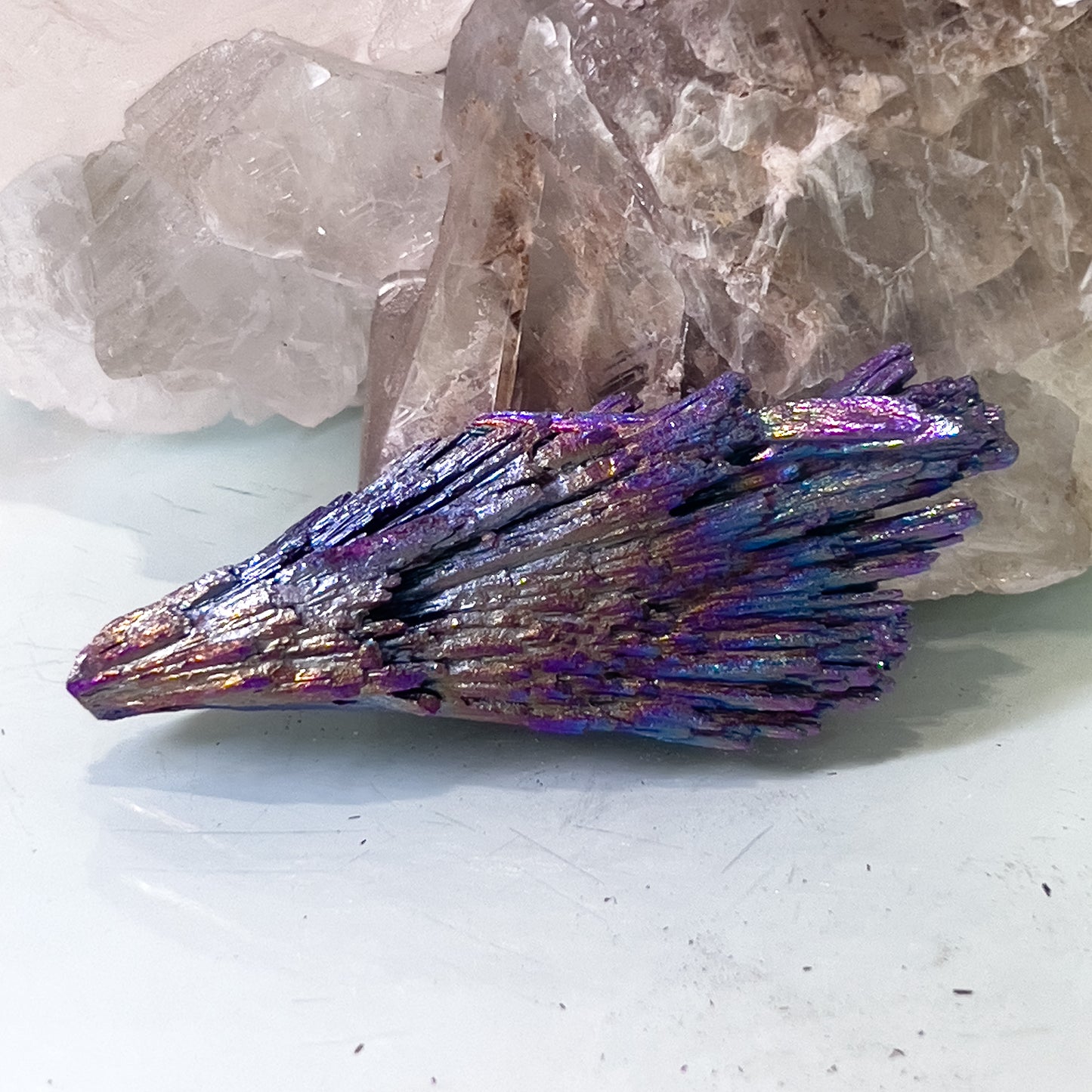 Rainbow Aura Black Kyanite