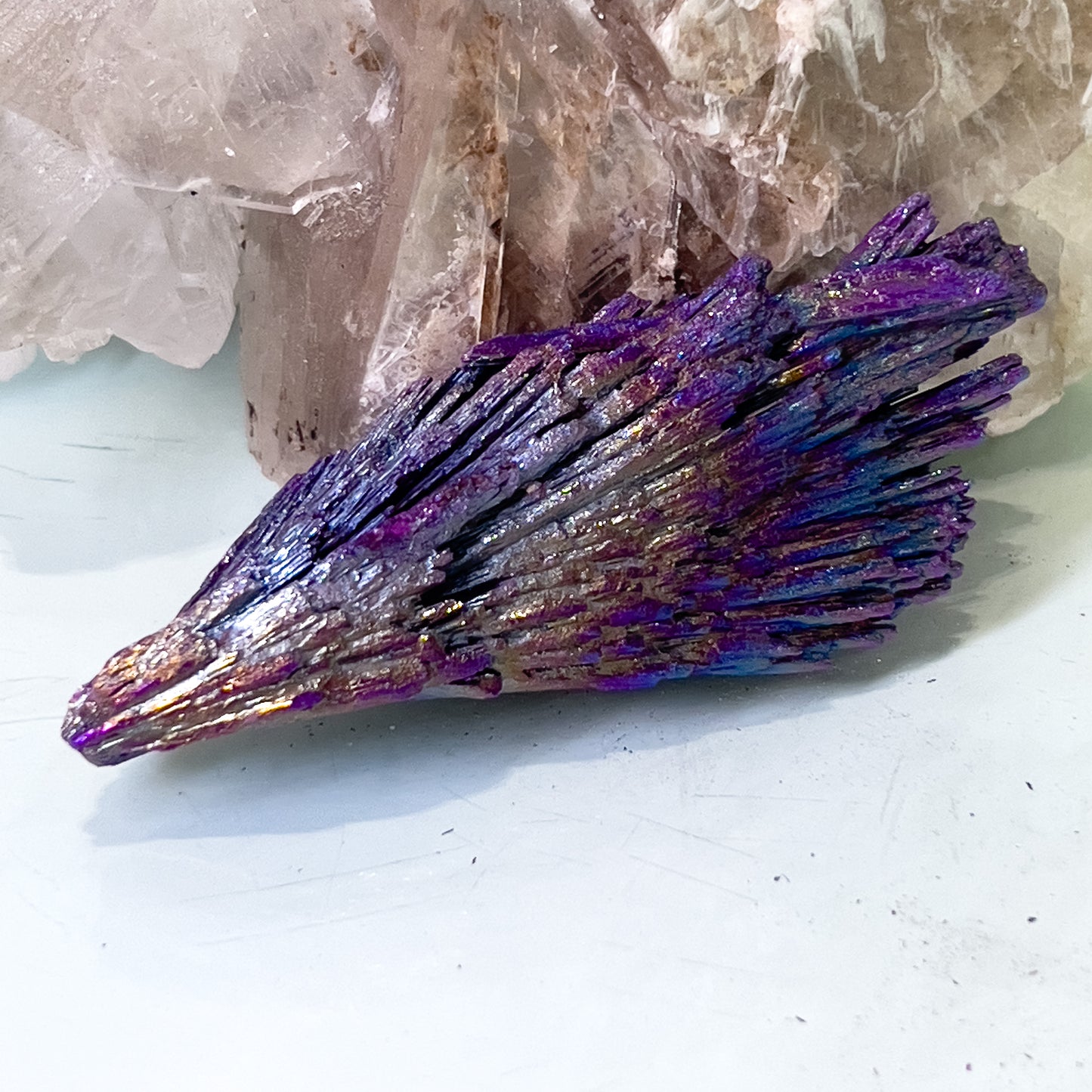 Rainbow Aura Black Kyanite