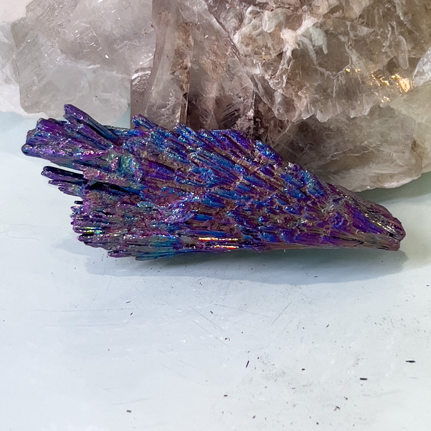 Rainbow Aura Black Kyanite