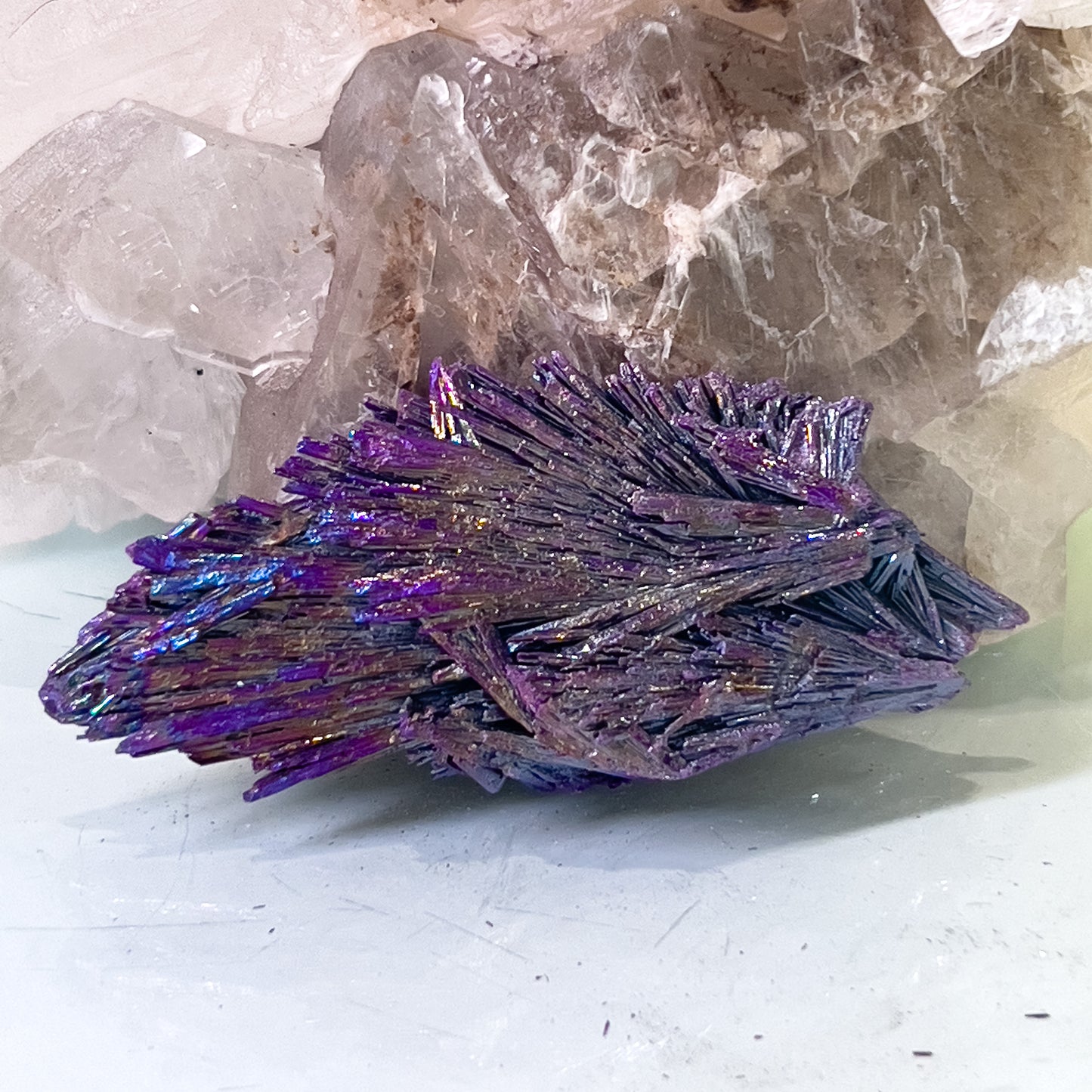Rainbow Aura Black Kyanite