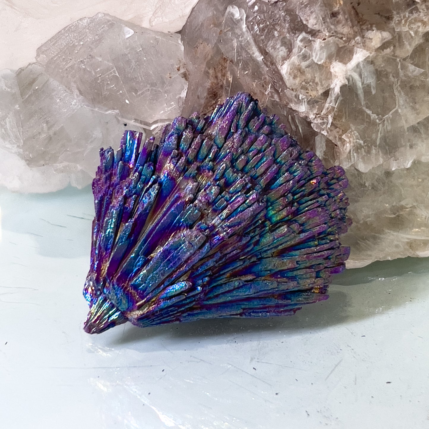 Rainbow Aura Black Kyanite