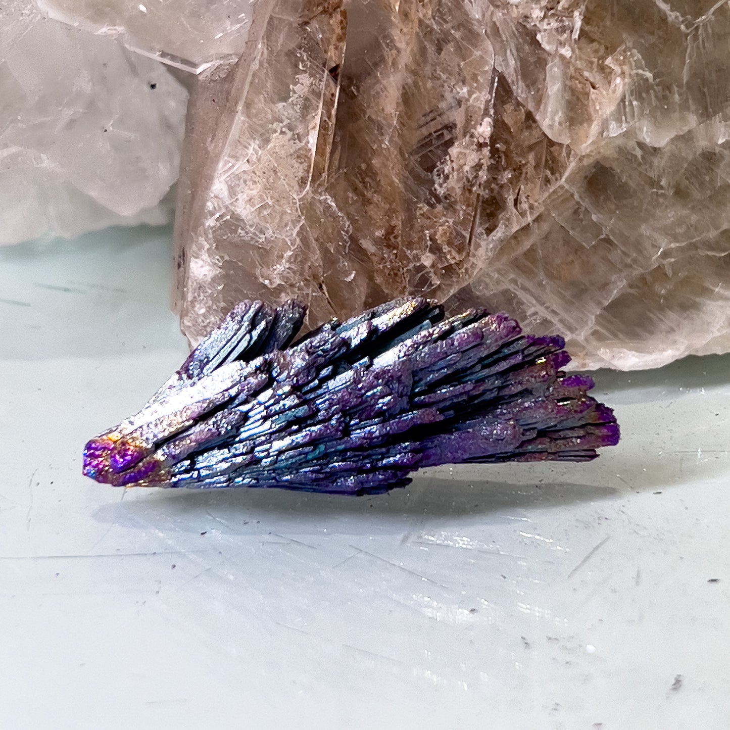 Rainbow Aura Black Kyanite