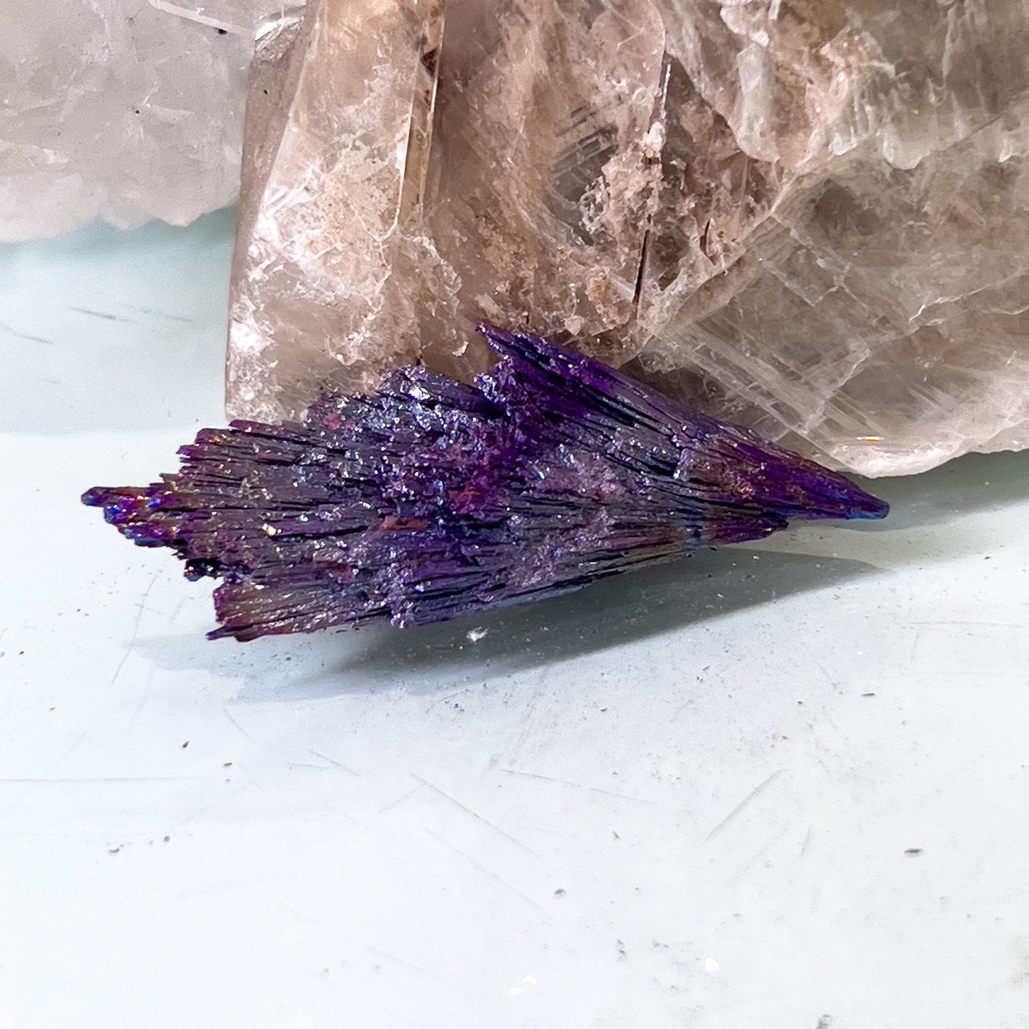 Rainbow Aura Black Kyanite