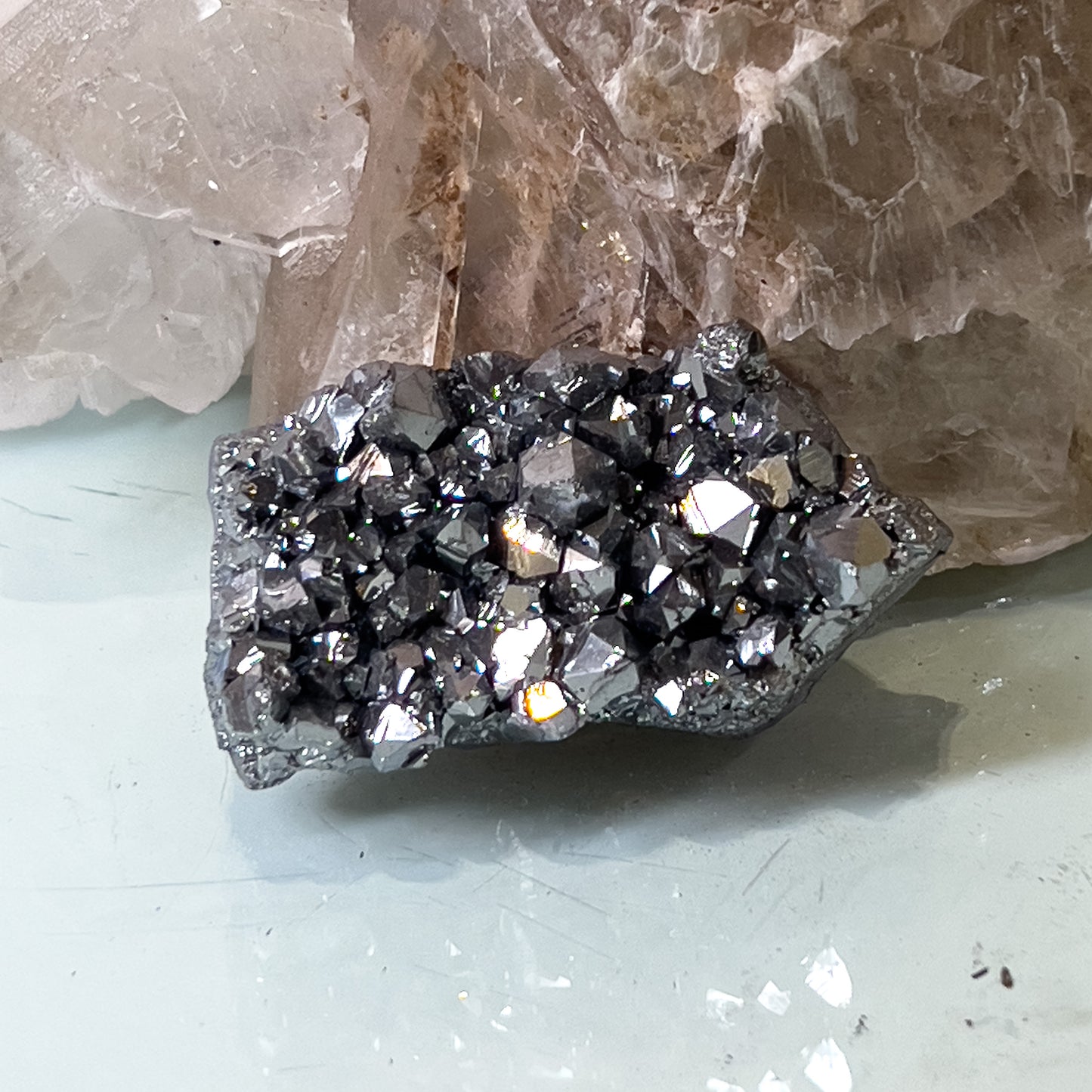 Silver Aura Amethyst
