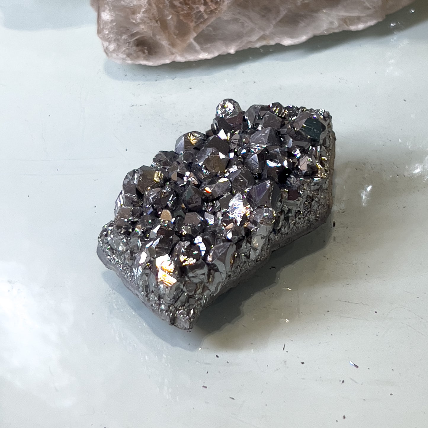 Silver Aura Amethyst