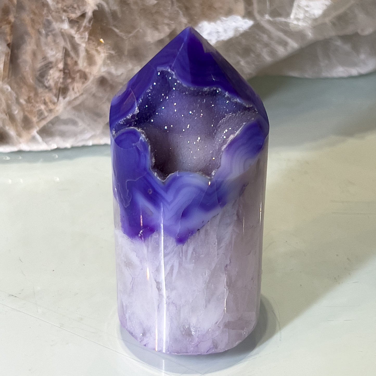 Agate Druzy Point