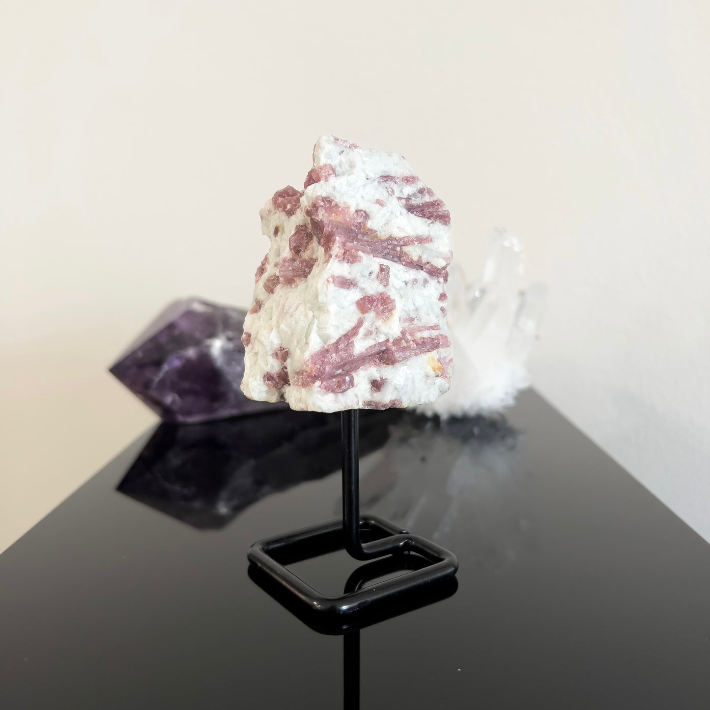 Pink Tourmaline on Stand
