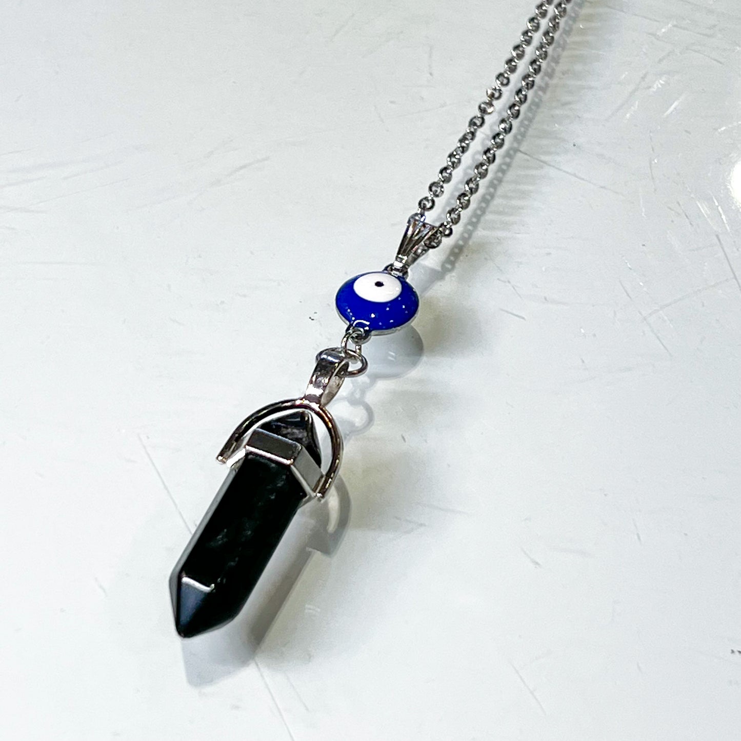 Obsidian Evil Eye Necklace