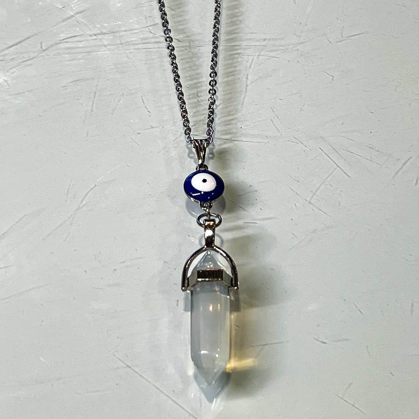 Opalite & Evil Eye Necklace