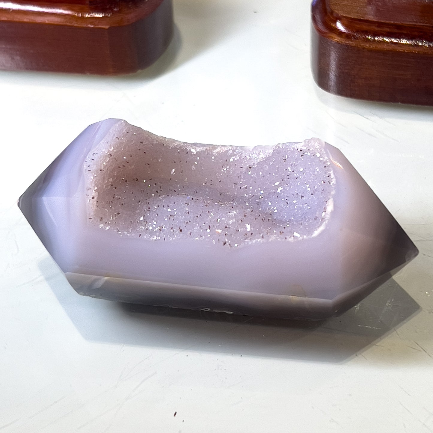 Agate Druzy Double Point
