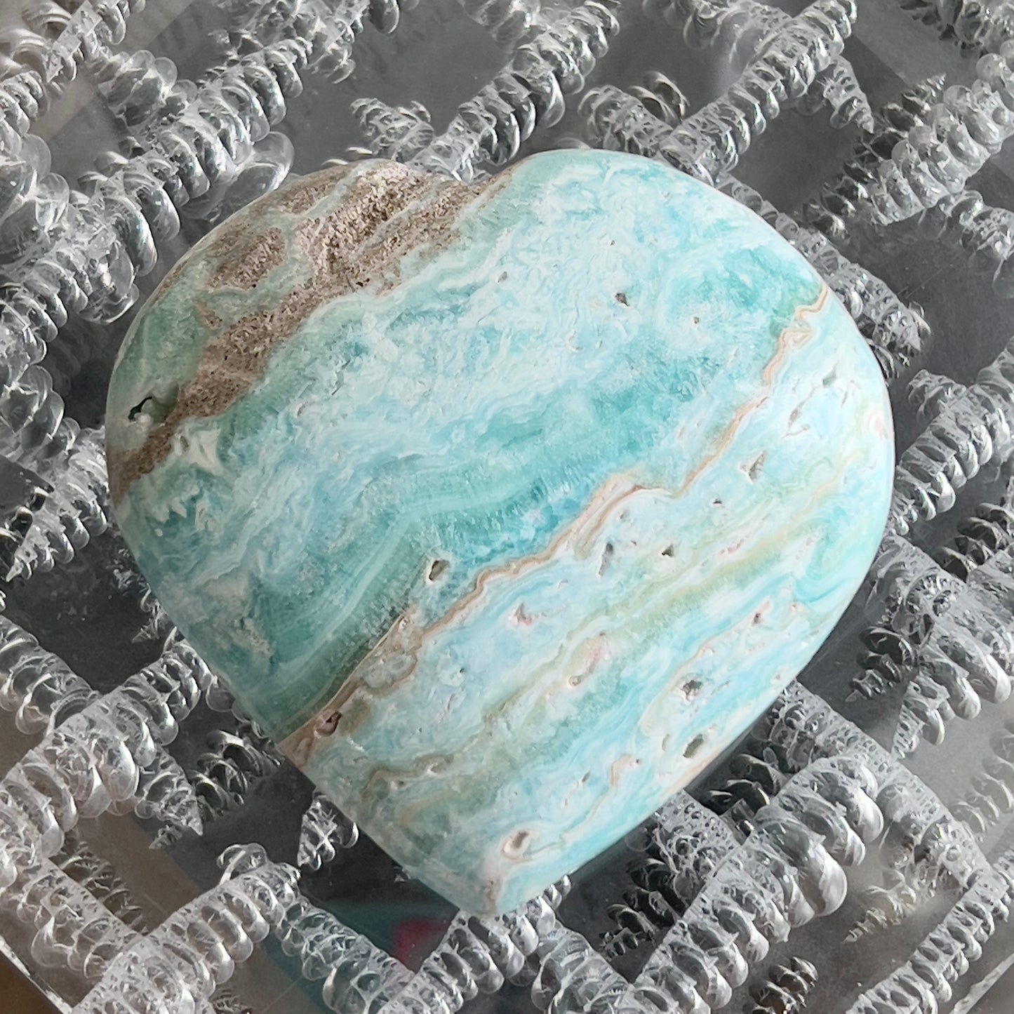 Caribbean Calcite Heart