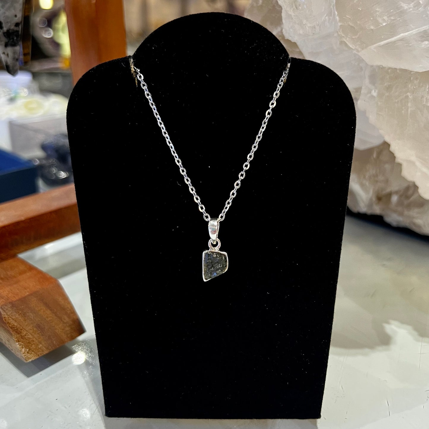 Moldavite Sterling Silver Necklace