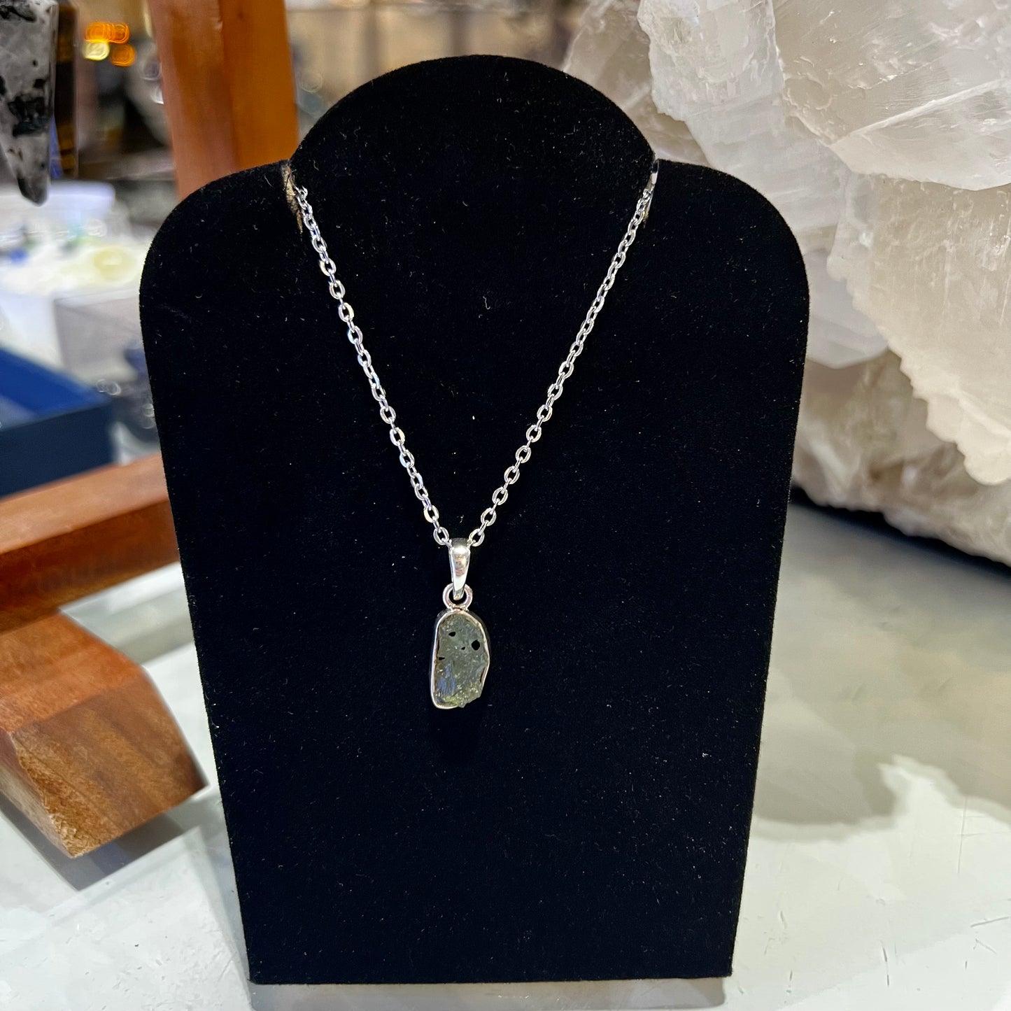 Moldavite Sterling Silver Necklace