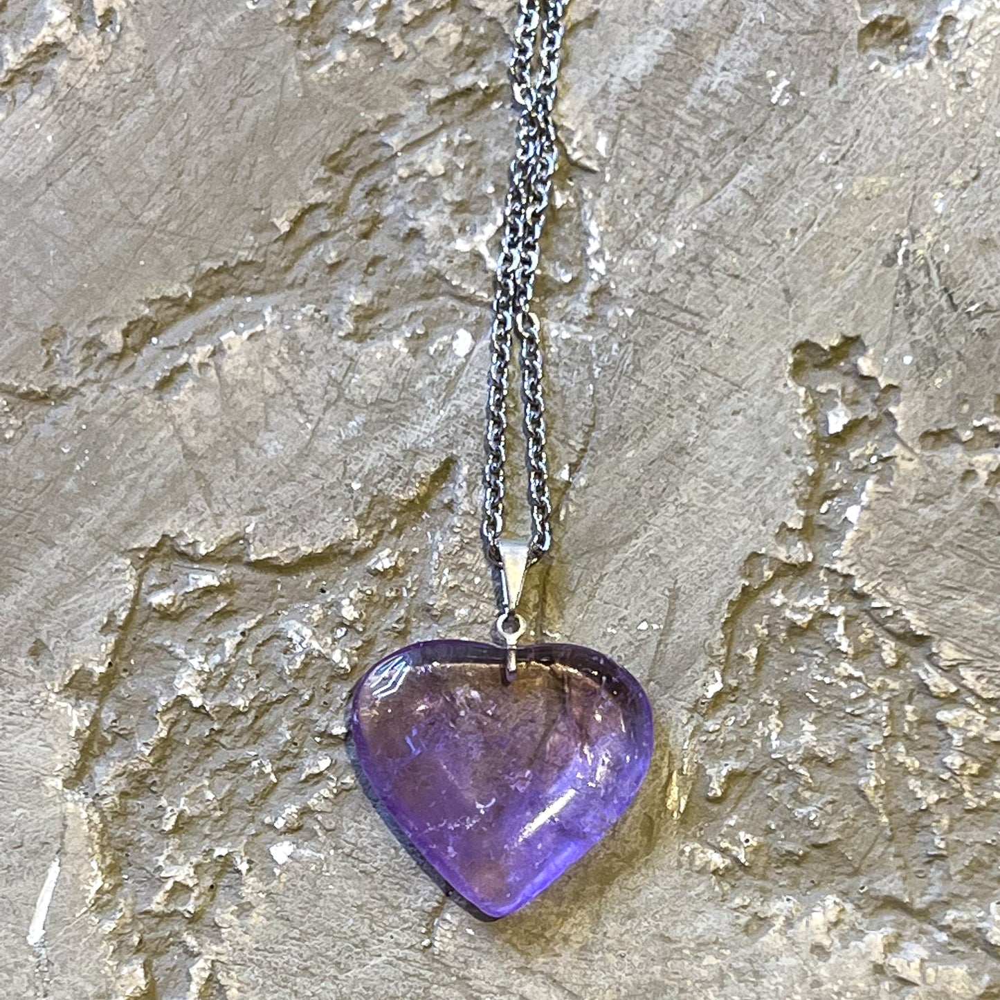 Amethyst Heart Necklace