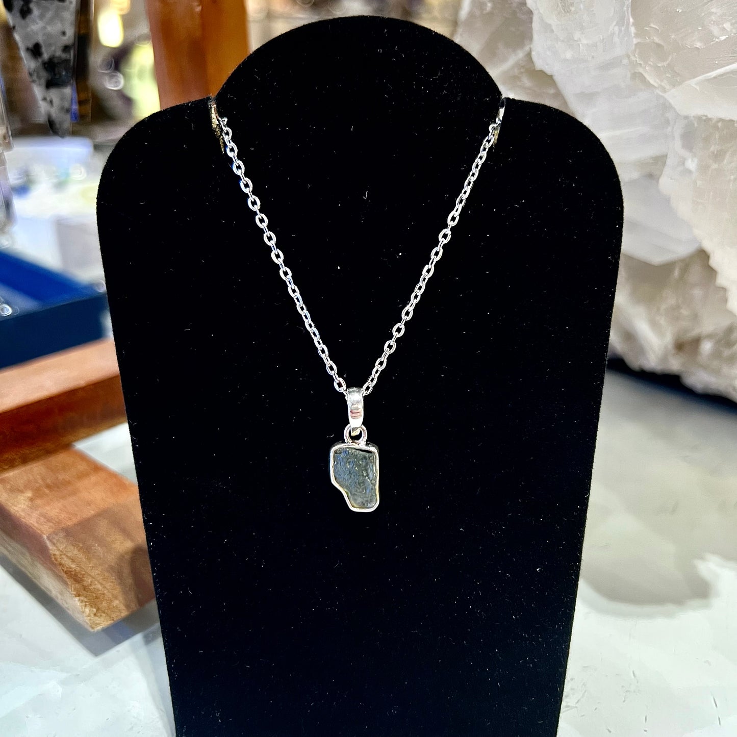 Moldavite Sterling Silver Necklace