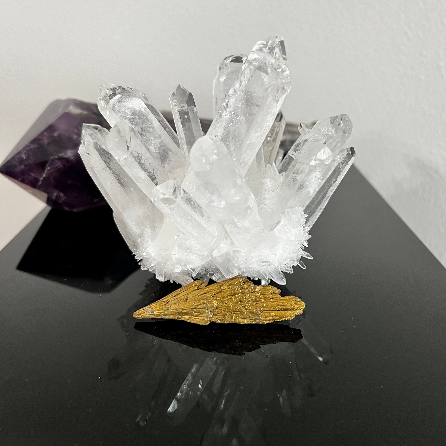 Golden Aura Black Kyanite