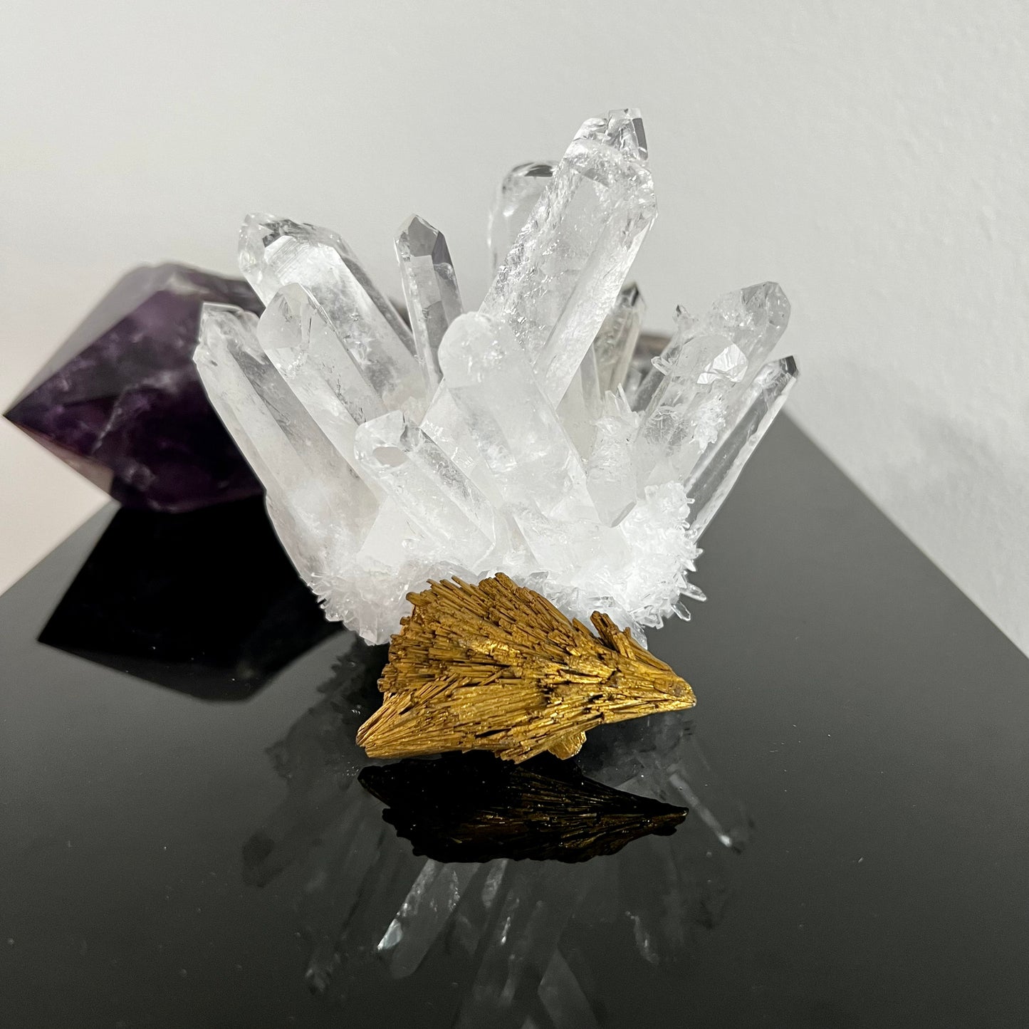 Golden Aura Black Kyanite