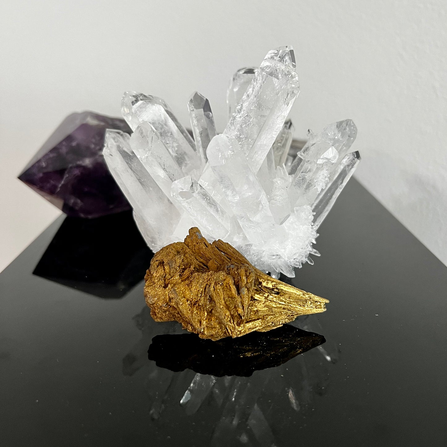 Golden Aura Black Kyanite