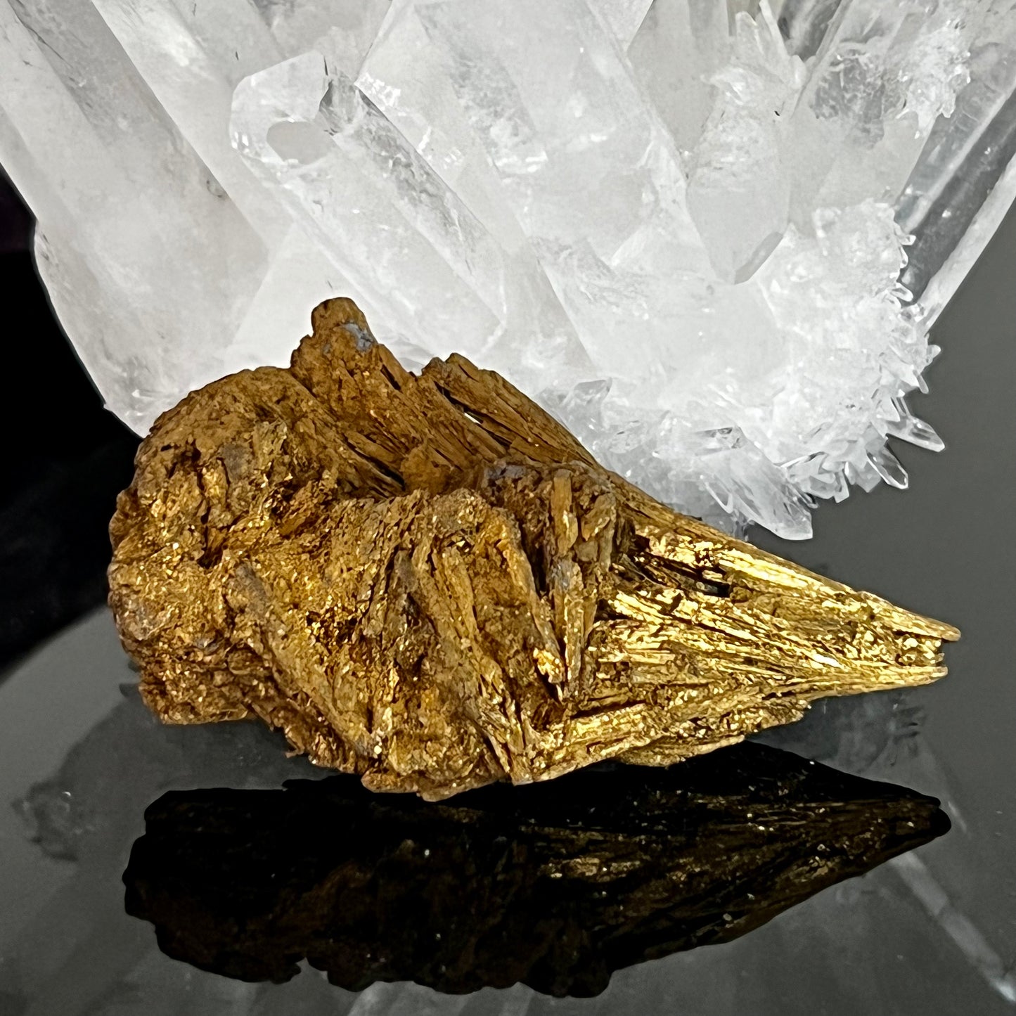 Golden Aura Black Kyanite