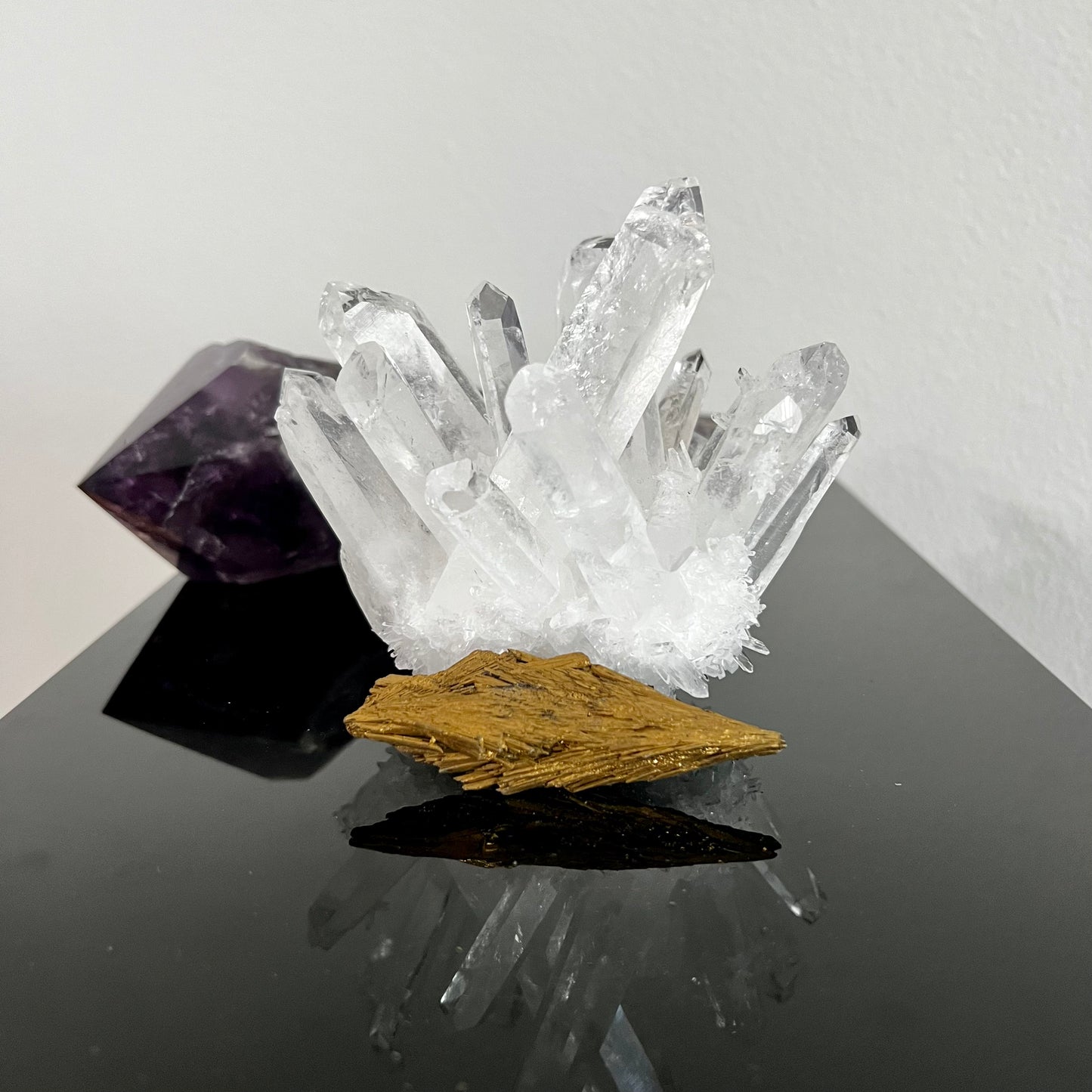 Golden Aura Black Kyanite