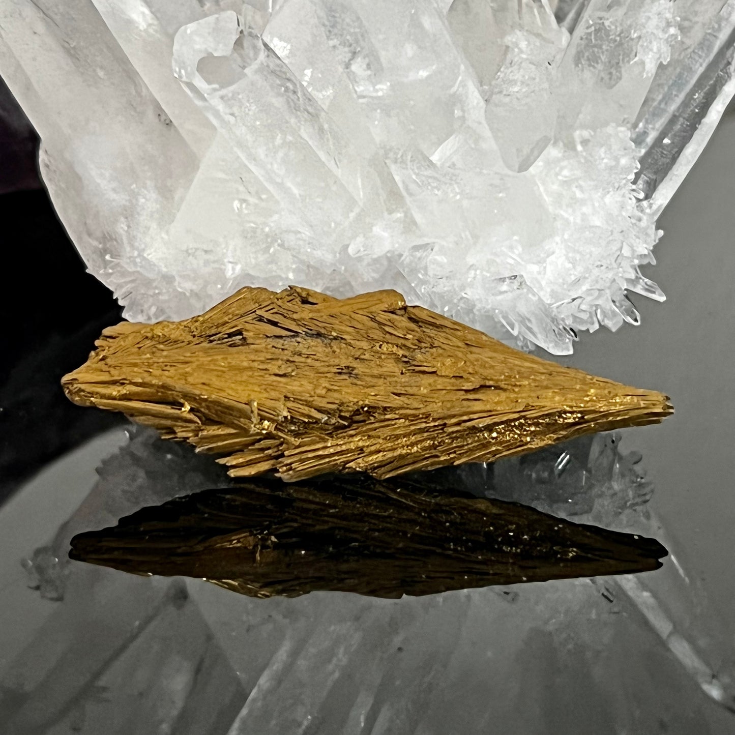 Golden Aura Black Kyanite