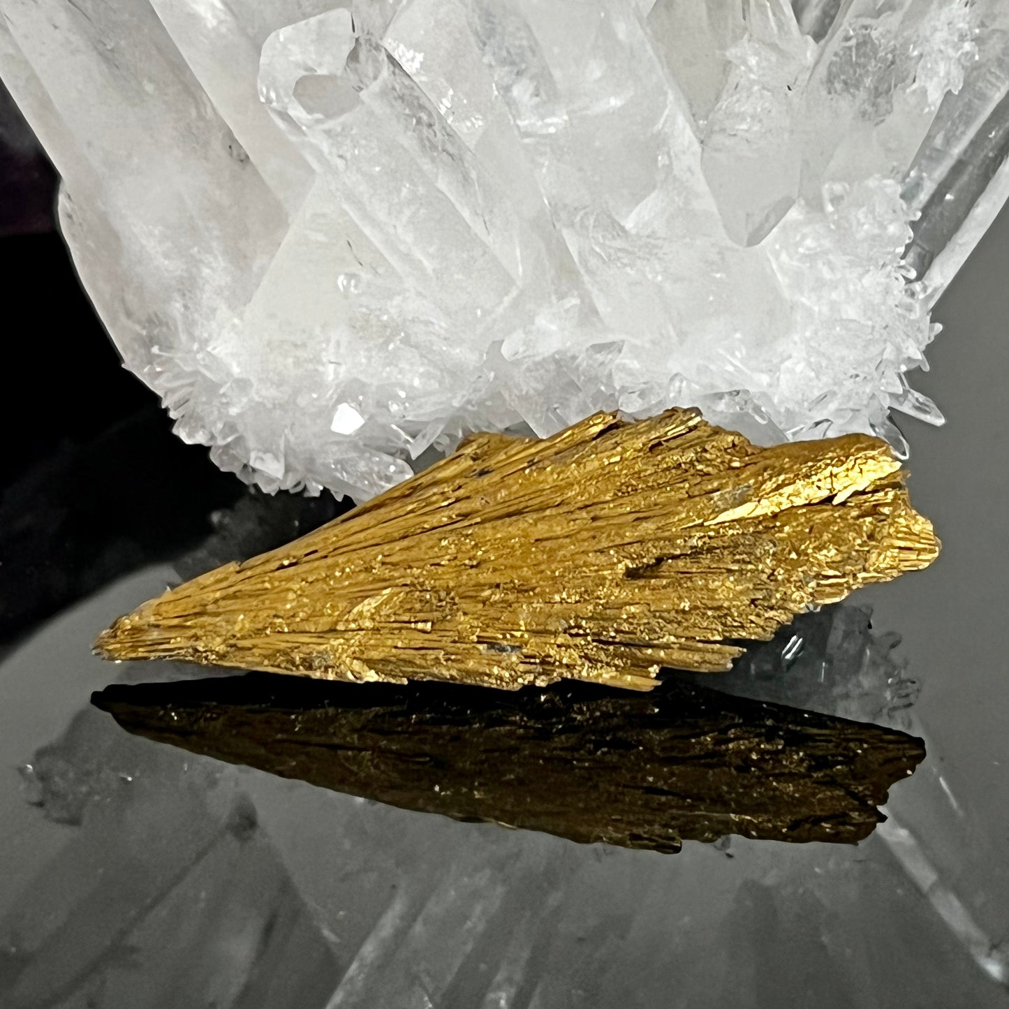 Golden Aura Black Kyanite