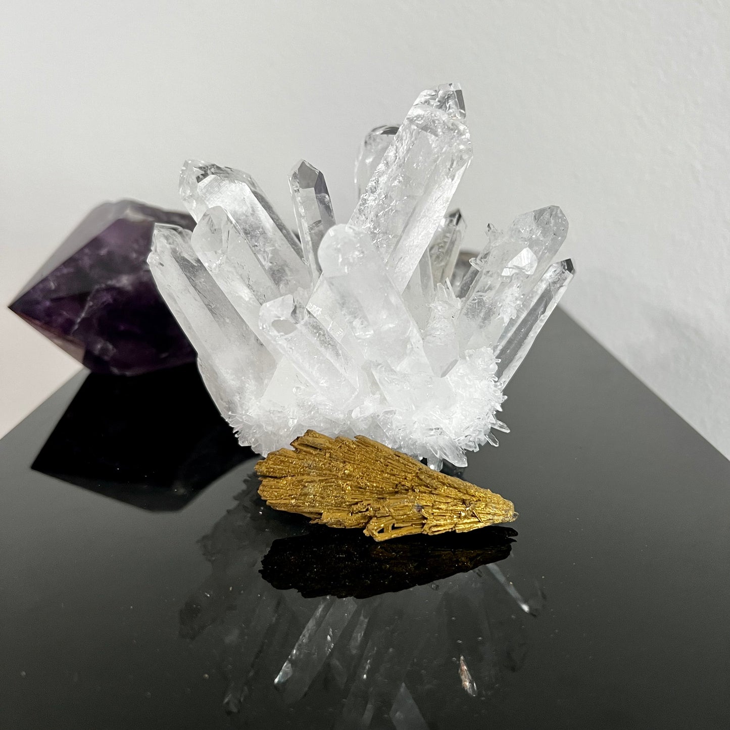 Golden Aura Black Kyanite