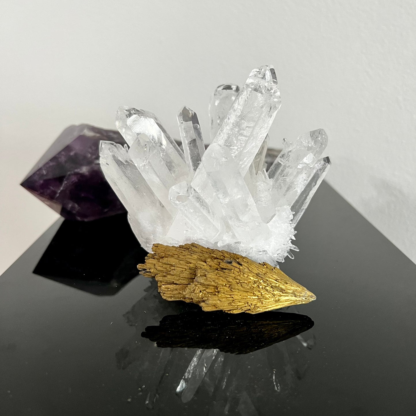 Golden Aura Black Kyanite