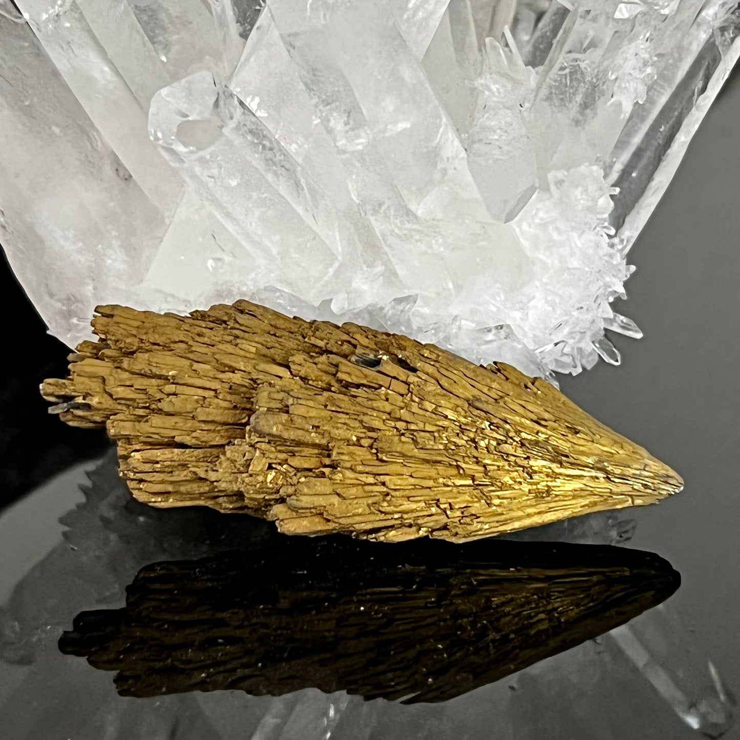 Golden Aura Black Kyanite