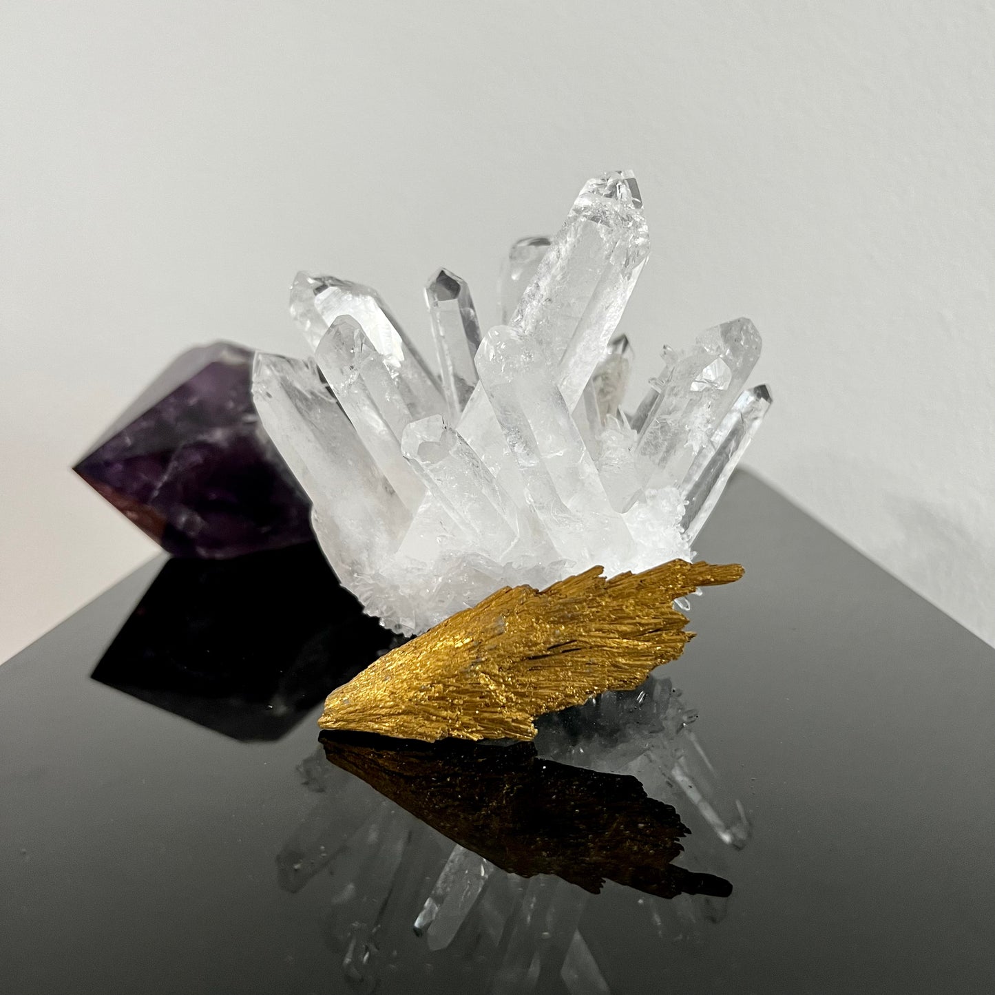 Golden Aura Black Kyanite