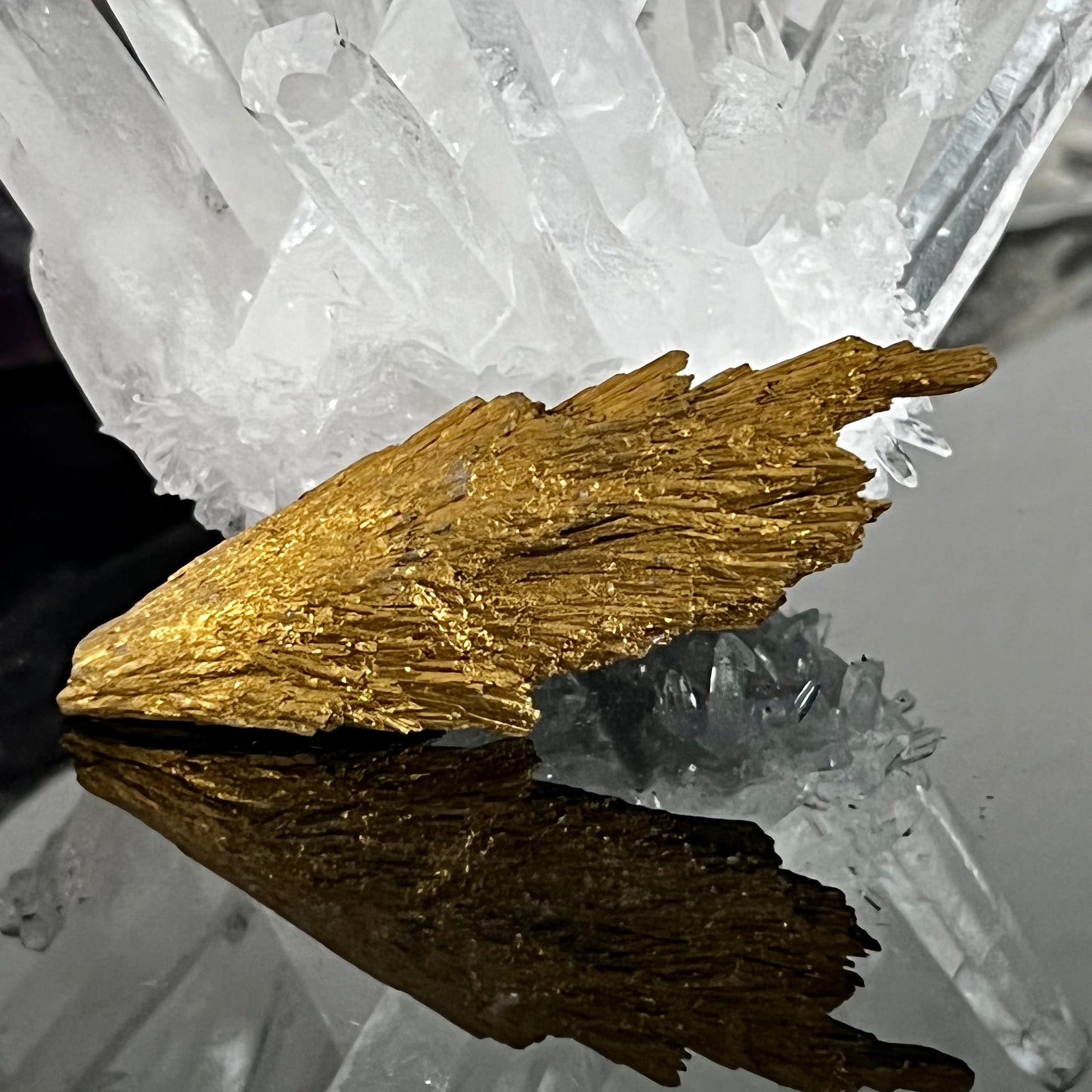 Golden Aura Black Kyanite