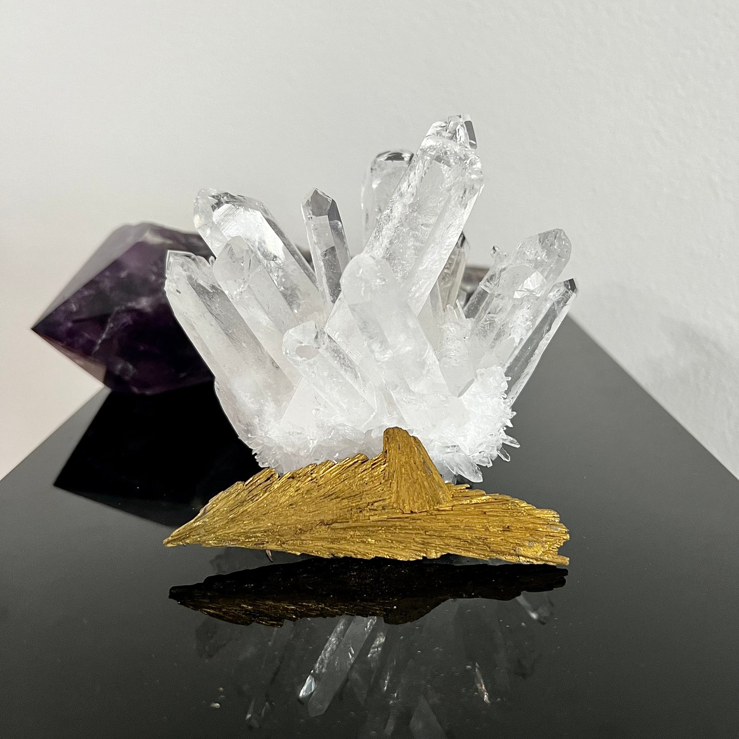 Golden Aura Black Kyanite