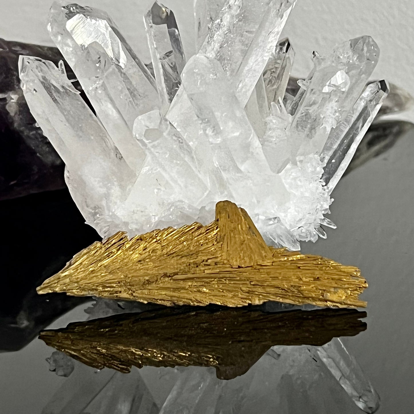 Golden Aura Black Kyanite