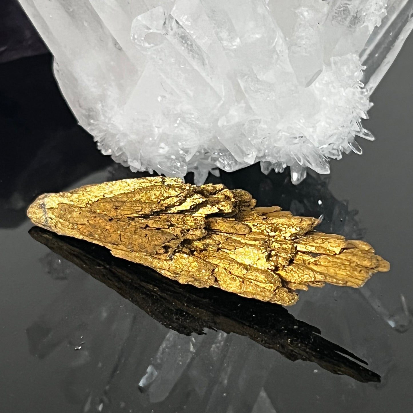 Golden Aura Black Kyanite