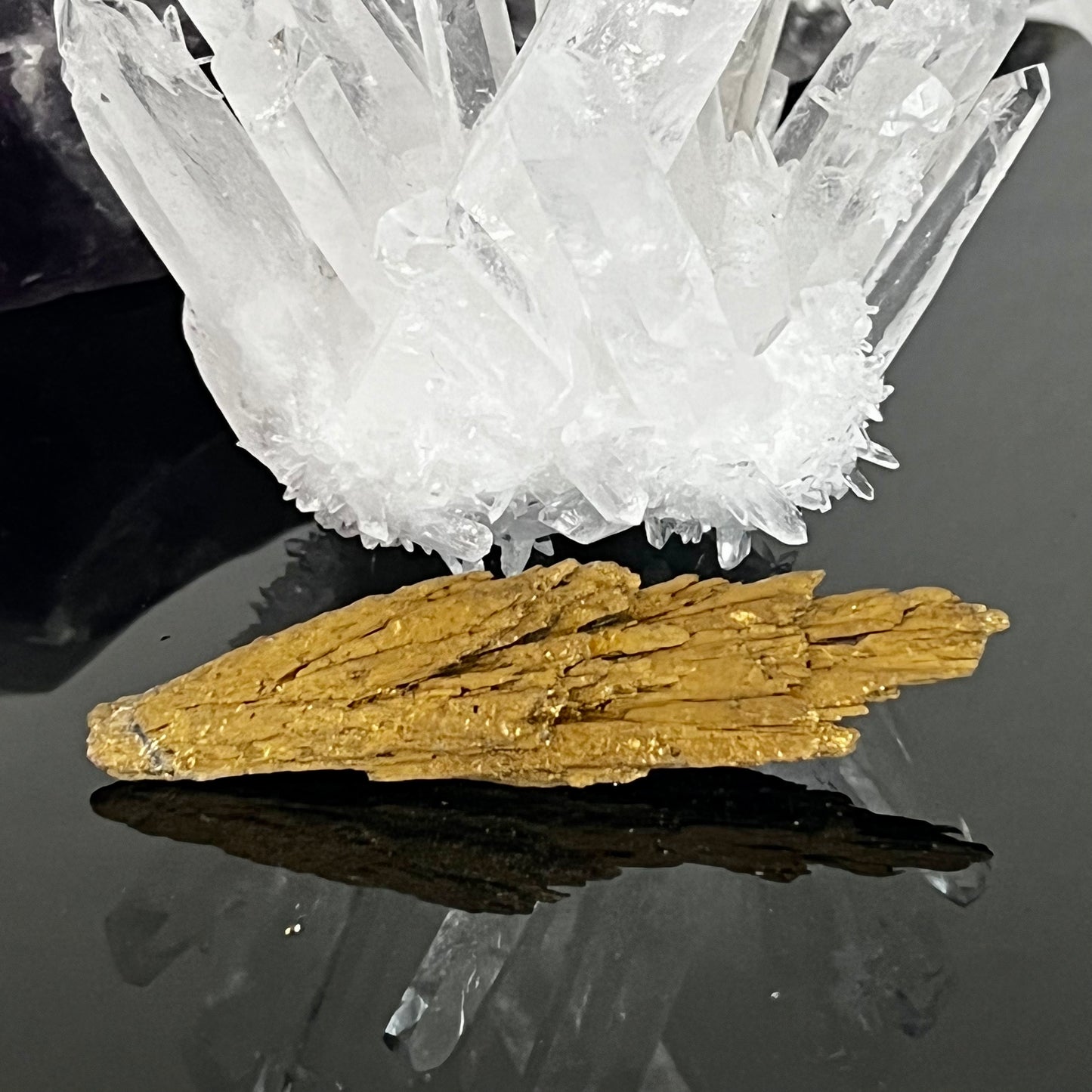 Golden Aura Black Kyanite