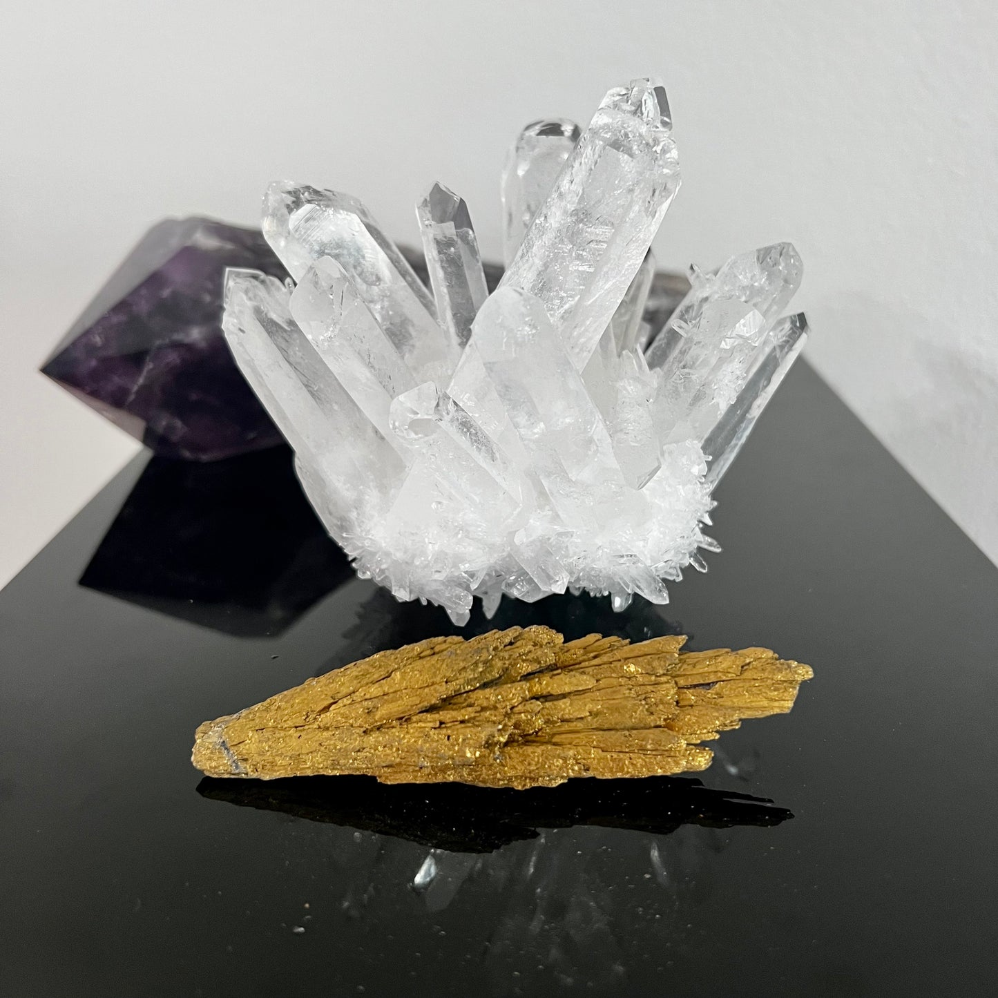 Golden Aura Black Kyanite