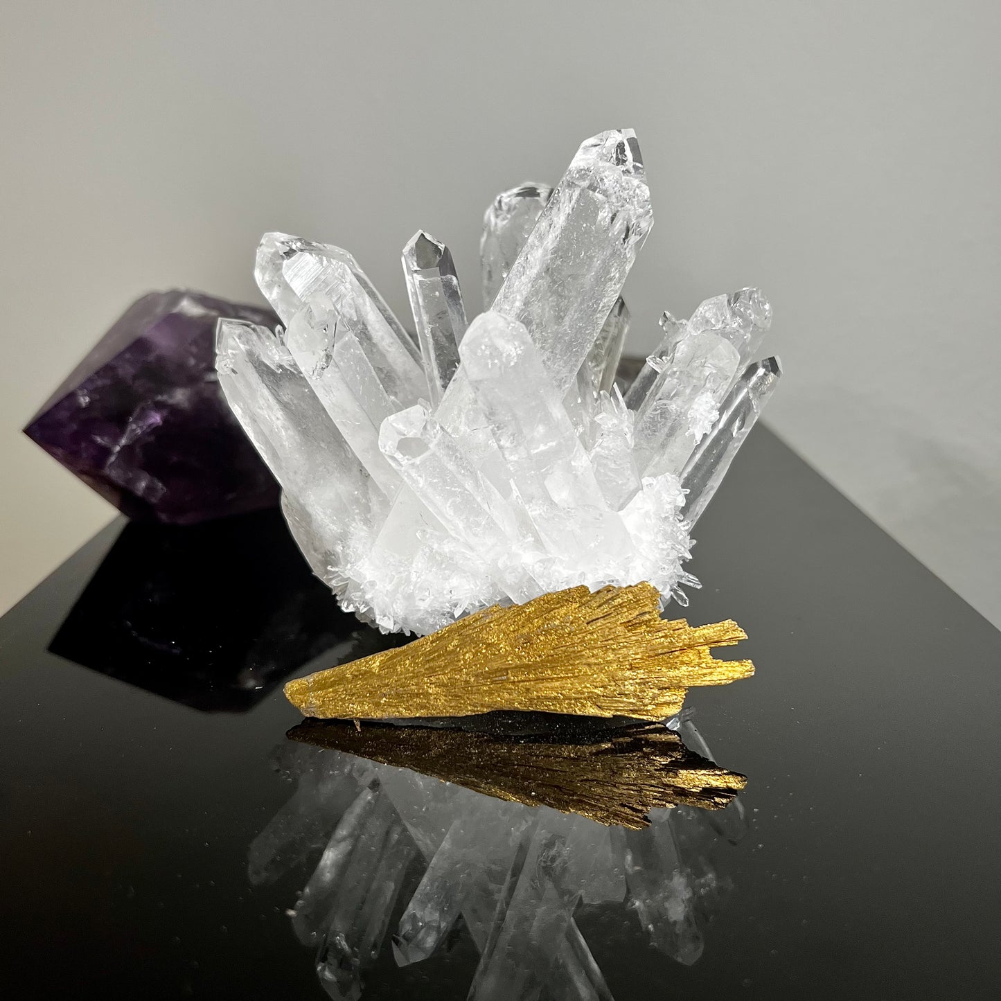 Golden Aura Black Kyanite
