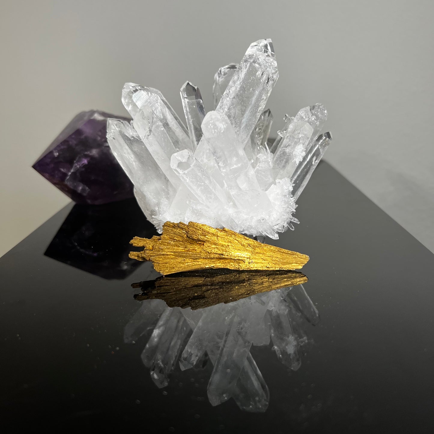 Golden Aura Black Kyanite