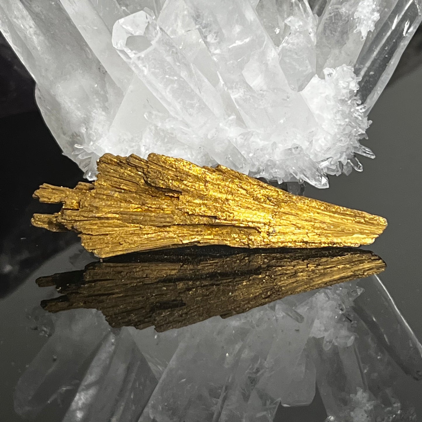 Golden Aura Black Kyanite