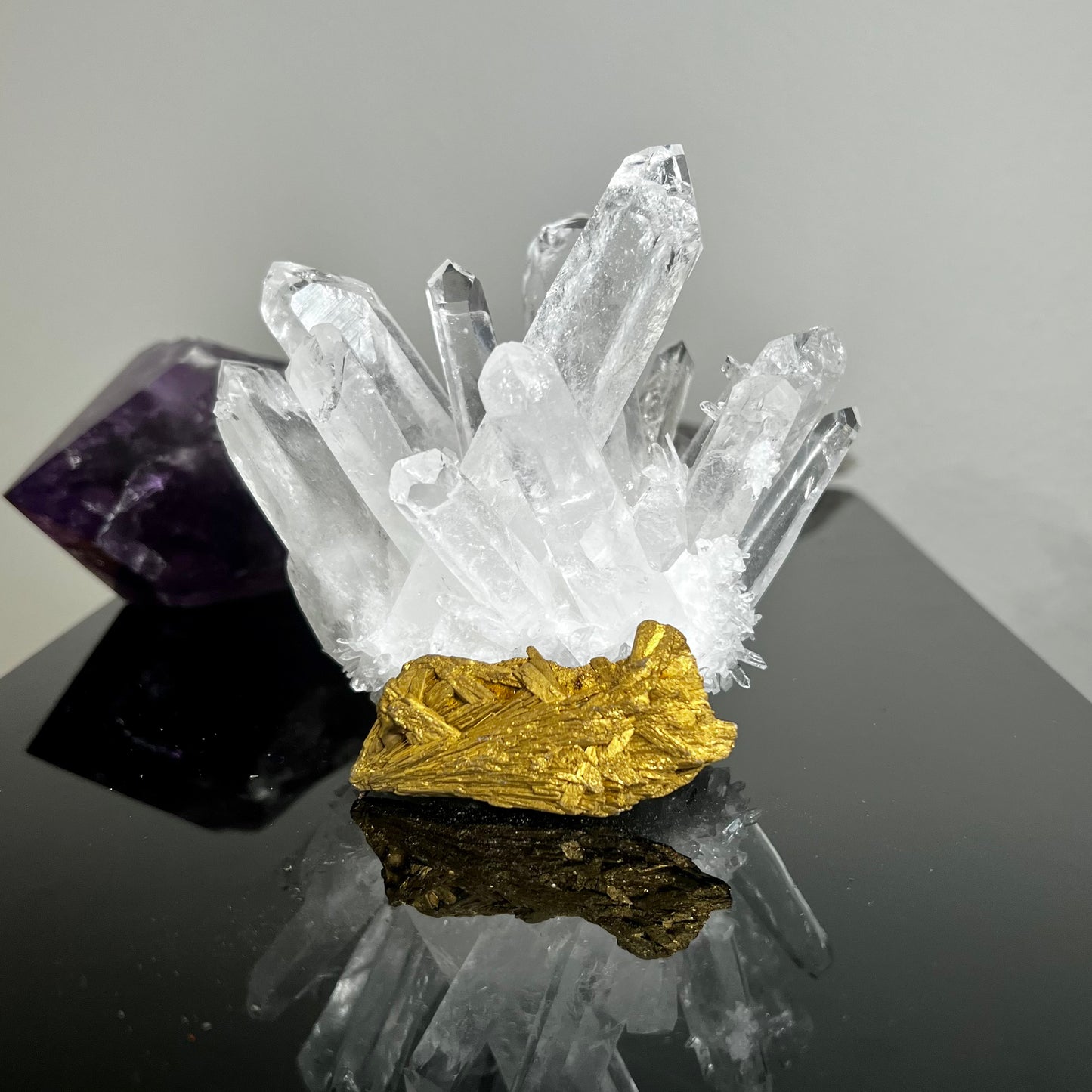 Golden Aura Black Kyanite