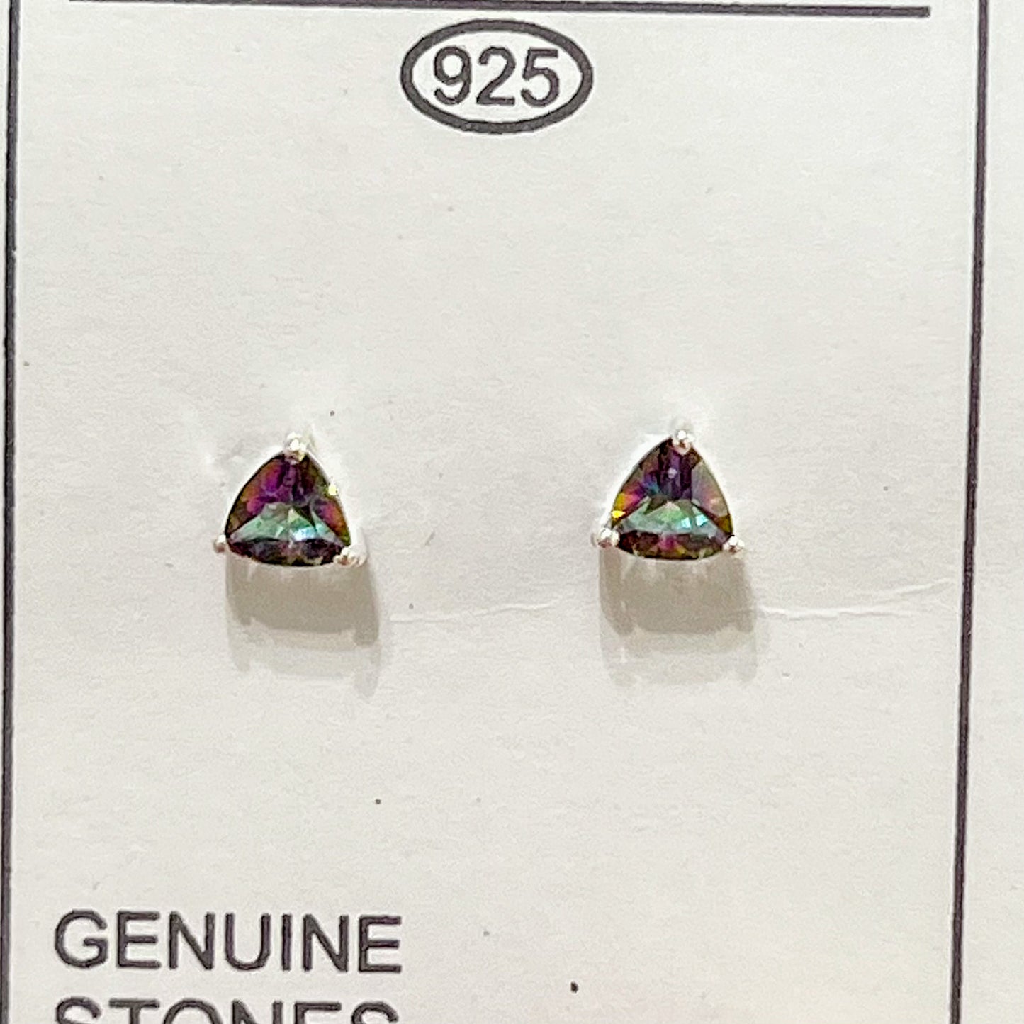 Mystic Quartz Sterling Silver Stud Earrings