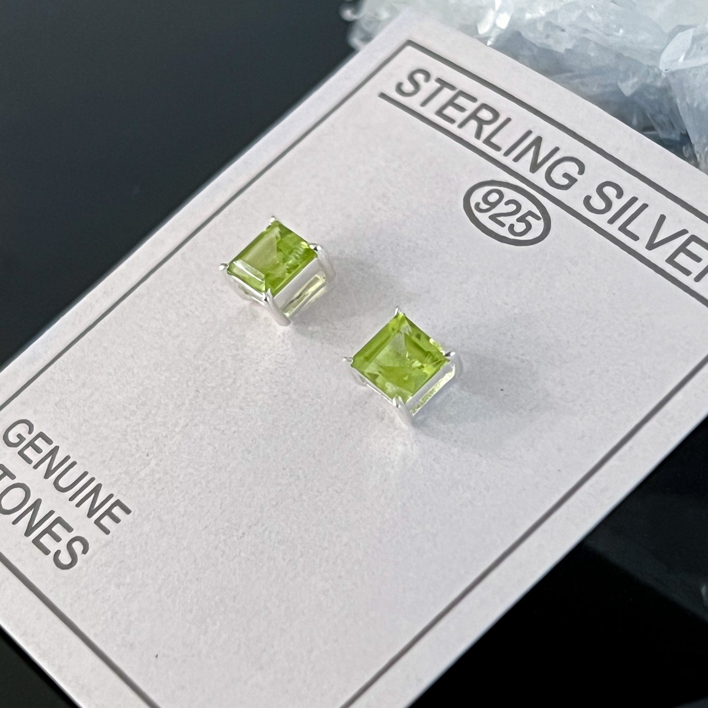 Peridot Sterling Silver Stud Earrings