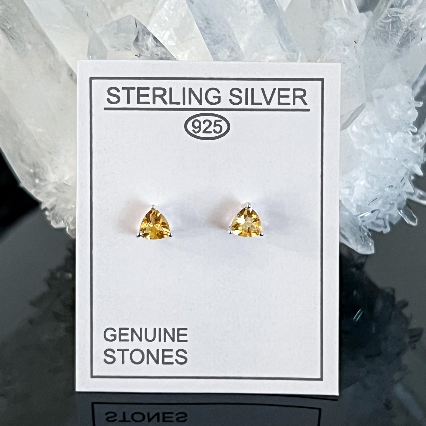 Citrine Sterling Silver Stud Earrings