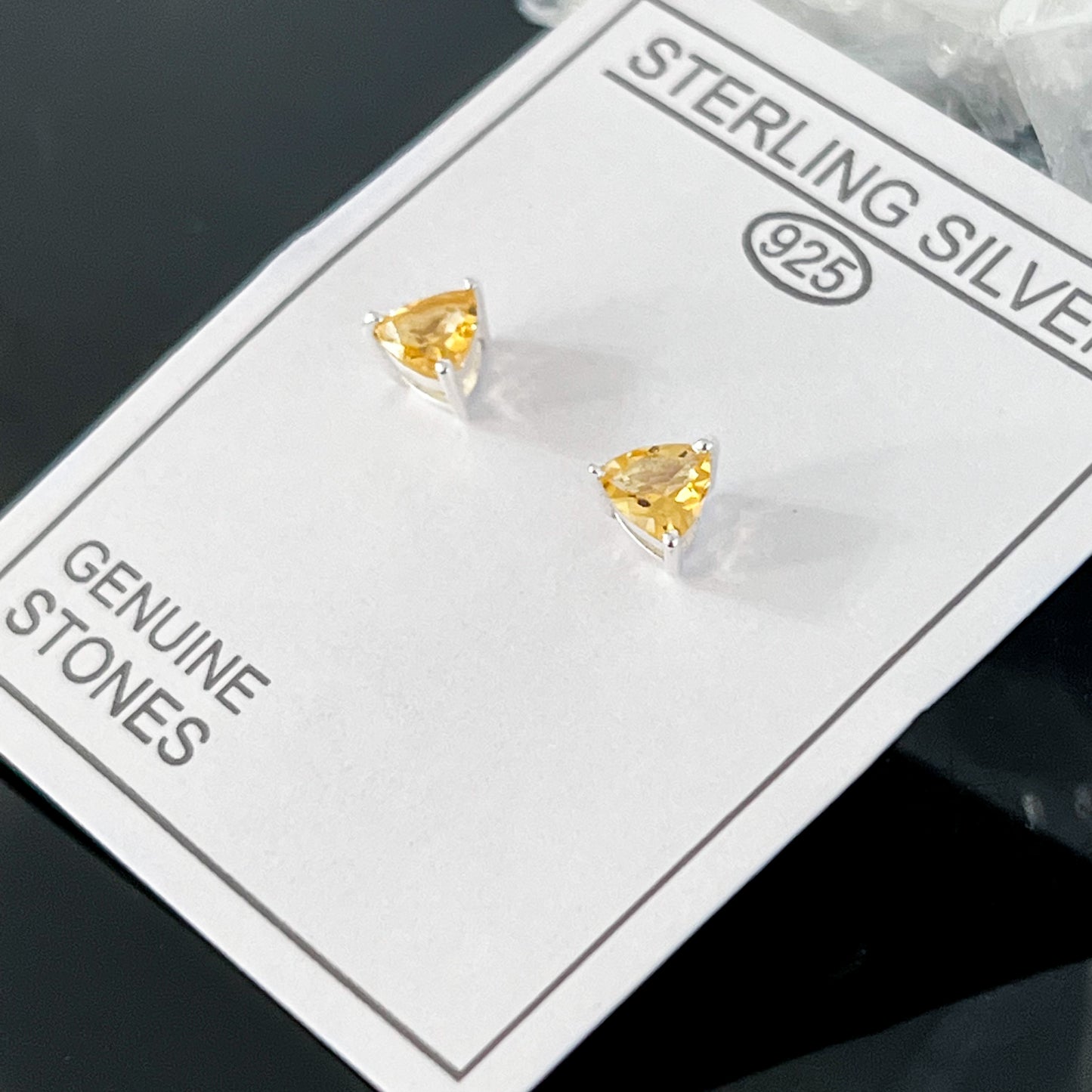 Citrine Sterling Silver Stud Earrings