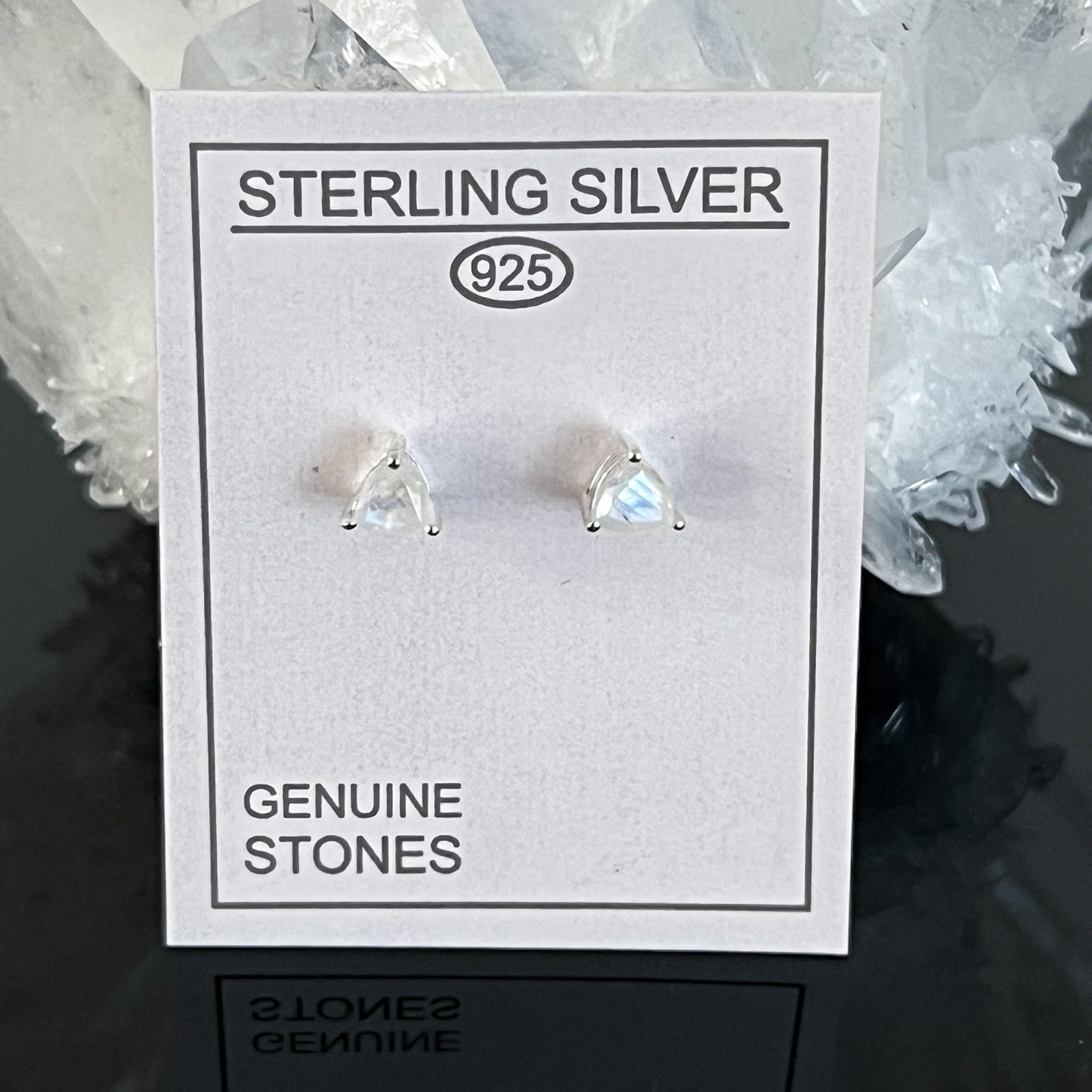 Moonstone Sterling Silver Stud Earrings