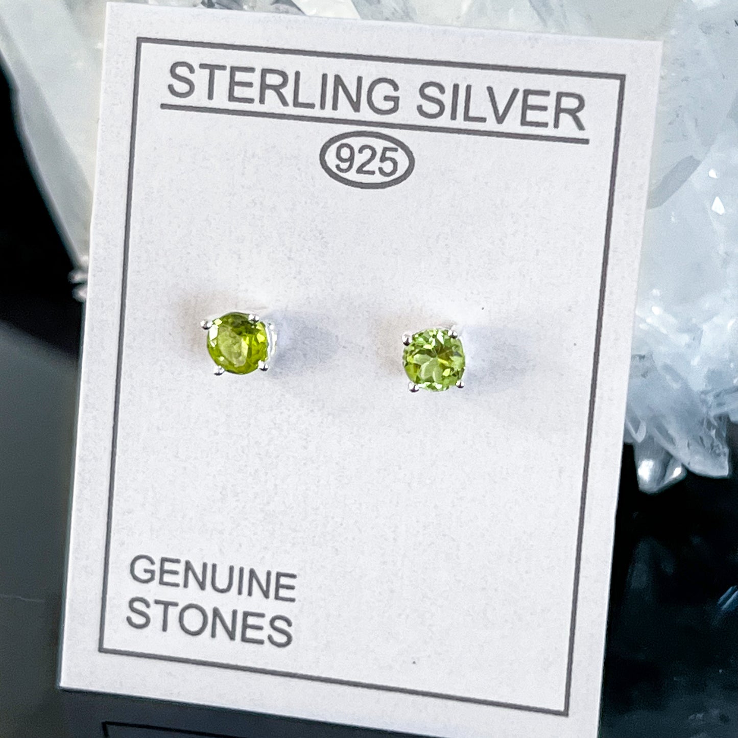 Peridot Sterling Silver Stud Earrings